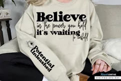 Believe In The Power You Sleeve SVG, Motivational SVG Design Product Image 1