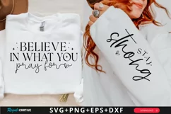 Believe In What You Sleeve SVG, Christian SVG Design Product Image 1