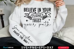 Believe In Your Journey Sleeve SVG, Motivational SVG Design Product Image 1