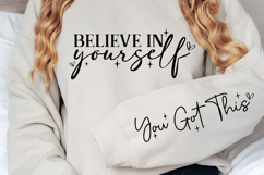 Believe in yourself Sleeve SVG Design Product Image 3