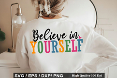 Believe in Yourself - Motivational SVG Design Product Image 1