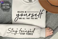Believe in yourself and all that you are Sleeve SVG Product Image 1