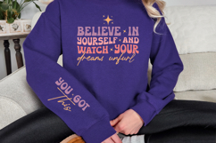 Believe in yourself and watch your dreams unfurl Sleeve SVG Product Image 3