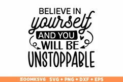 Believe in yourself SVG, Inspirational SVG, Motivational SVG Product Image 2