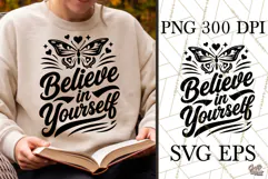 Believe In Yourself SVG PNG Motivational Quote Product Image 1