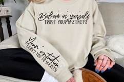 Believe in yourself trust your instincts Sleeve Svg Design Product Image 3