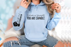 Believe in Yourself You Are Capable Sleeve SVG Design Product Image 3