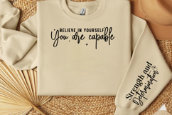 Believe in Yourself You Are Capable Sleeve SVG Product Image 2