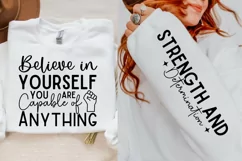 Believe In Yourself You Sleeve SVG, Positivity SVG Design Product Image 1