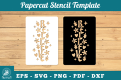 Believe Papercut Stencil SVG Product Image 1