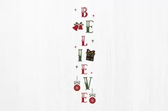 Believe SVG, Christmas Porch Sign SVG Design Product Image 2