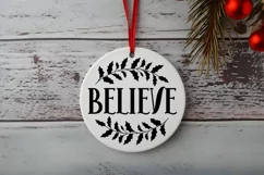 Believe SVG, Christmas Ornament SVG, Santa Claus SVG Product Image 2