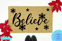 Believe Svg Christmas Doormat Svg Christmas Svg Welcome Mat Product Image 1