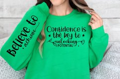 Confidence Is The Sleeve SVG, Self Confidence SVG Design Product Image 3