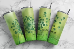St. Patrick's Day Tumbler Design Lucky PNG Sublimation Product Image 2