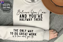 Believe you can and you're halfway there Sleeve SVG Product Image 1