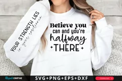 Believe You Can And Sleeve SVG, Motivational SVG Design Product Image 1