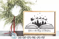 Believe In The Magic of Christmas SVG | Santa Sleigh Book Product Image 2
