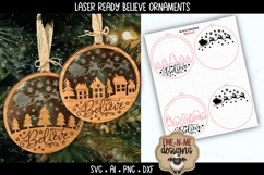 Laser Ready Believe Ornament SVGs | Cut and Engrave Product Image 2