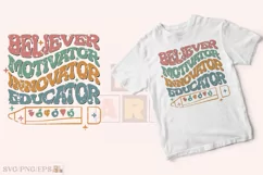 Appreciation Gift PNG, Retro Teacher SVG T-shirt Design Product Image 2