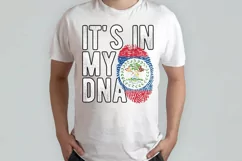 It's in my DNA Belize Flag Fingerprint PNG Sublimation Product Image 2