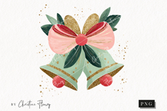 Brush Stroke Christmas Bell Clipart | Preppy Christmas PNG Product Image 1