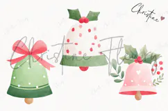 Cute Christmas Bell Clipart | Christmas PNG Product Image 3