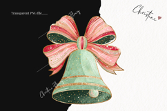 Brush Stroke Christmas Bell Clipart | Preppy Christmas PNG Product Image 2