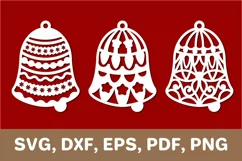 Bell svg, bells svg, christmas bells svg, bell dxf, Cricut Product Image 1