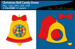 Christmas Bell candy Dome Product Image 1