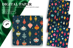 Christmas Ornament Background Seamless Pattern Gift Wrap_3 Product Image 1