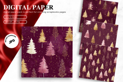 Christmas Tree Background Pattern Digital Paper Wallpaper_6 Product Image 1