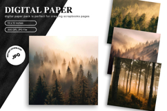 Snow Forest Background Christmas Pine Tree Wallpaper_34 Product Image 1