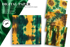 Green Tie dye Texture Background Wallpaper Digital Paper Product Image 1