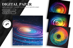 Spiral Abstract Background Digital Paper Wallpaper Wallart_1 Product Image 1