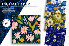 Flower Background Digital Paper Wallpaper Backdrop_24 Product Image 1