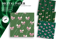 Christmas Bow Background Seamless Pattern Paper Gift Wrap_6 Product Image 1