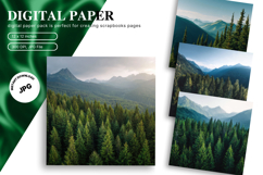 Snow Forest Background Christmas Pine Tree Wallpaper_26 Product Image 1