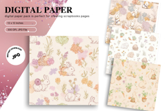Flower Pattern Background Wallpaper Digital Paper_102 Product Image 1