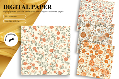 Flower Background Digital Paper Wallpaper Backdrop_13 Product Image 1