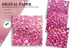 pink glitter Background Wallpaper Sparkles Digital Paper_1 Product Image 1