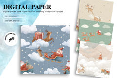 Santa Claus Background Christmas Seamless Pattern Gift Wrap Product Image 1
