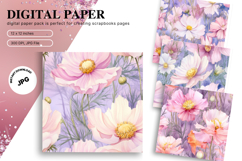 Flower Pattern Background Wallpaper Digital Paper_20 Product Image 1