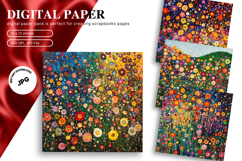 Beautiful Flower Background Digital Paper Wallpaper Backdrop Product Image 1