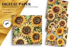 Sunflower Background Wallpaper Digital Paper Wall Art_53 Product Image 1