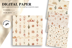 Boho Background Pattern Digital Paper Wallpaper Scrapbook_5 Product Image 1