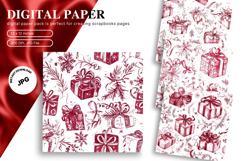 Gift Box Christmas Background Seamless Pattern Gift Wrap_10 Product Image 1