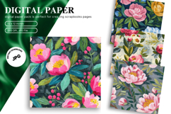 Flower Pattern Background Wallpaper Digital Paper_74 Product Image 1