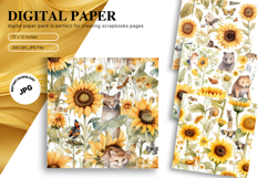 Flower Pattern Background Wallpaper Digital Paper_24 Product Image 1
