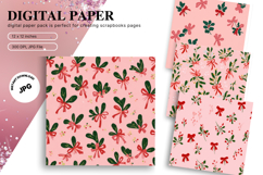 Christmas Bow Background Seamless Pattern Paper Gift Wrap_4 Product Image 1